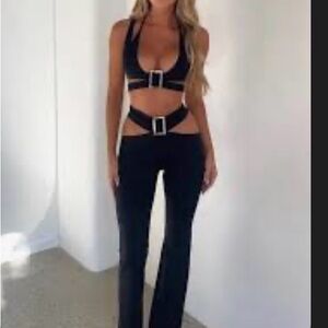 Fashion Nova Black SET with Buckles